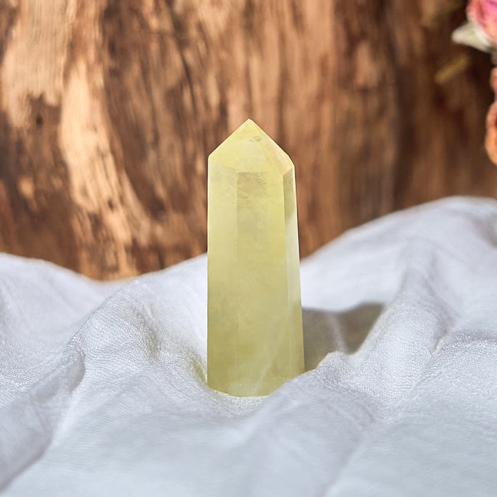 Varitas de cristal curativo con torre de obelisco de citrino natural de Olivenorma