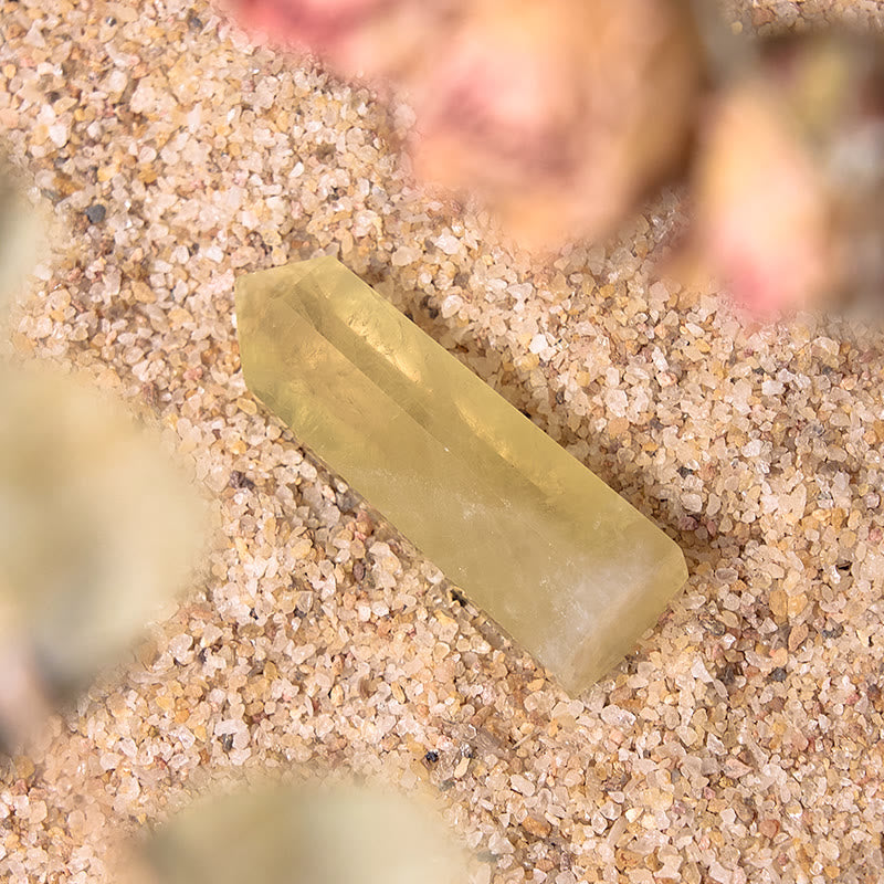 Varitas de cristal curativo con torre de obelisco de citrino natural de Olivenorma