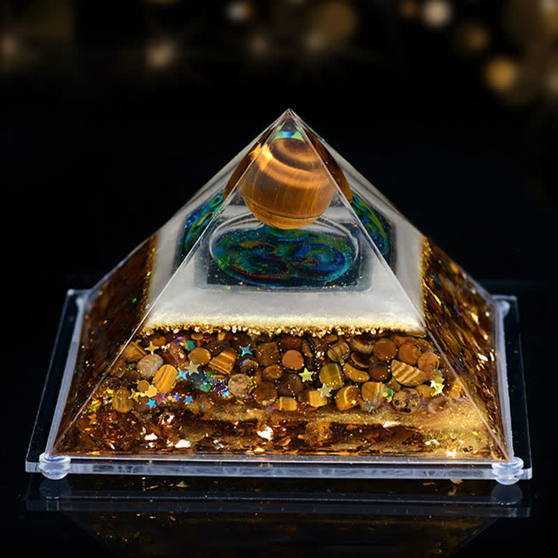 Pirámide de orgón de piedra natural de 8 x 12 cm de Olivenorma