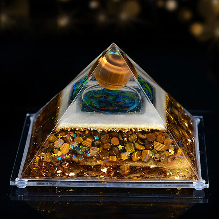 Pirámide de orgón de piedra natural de 8 x 12 cm de Olivenorma