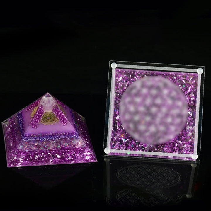 Pirámide de orgón de piedra natural de 8 x 12 cm de Olivenorma