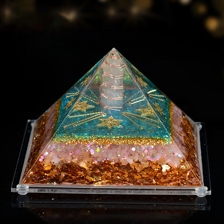 Pirámide de orgón de piedra natural de 8 x 12 cm de Olivenorma