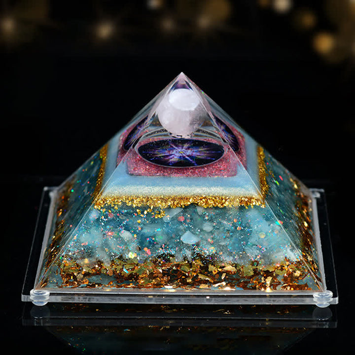 Pirámide de orgón de piedra natural de 8 x 12 cm de Olivenorma
