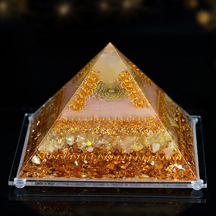 Pirámide de orgón de piedra natural de 8 x 12 cm de Olivenorma