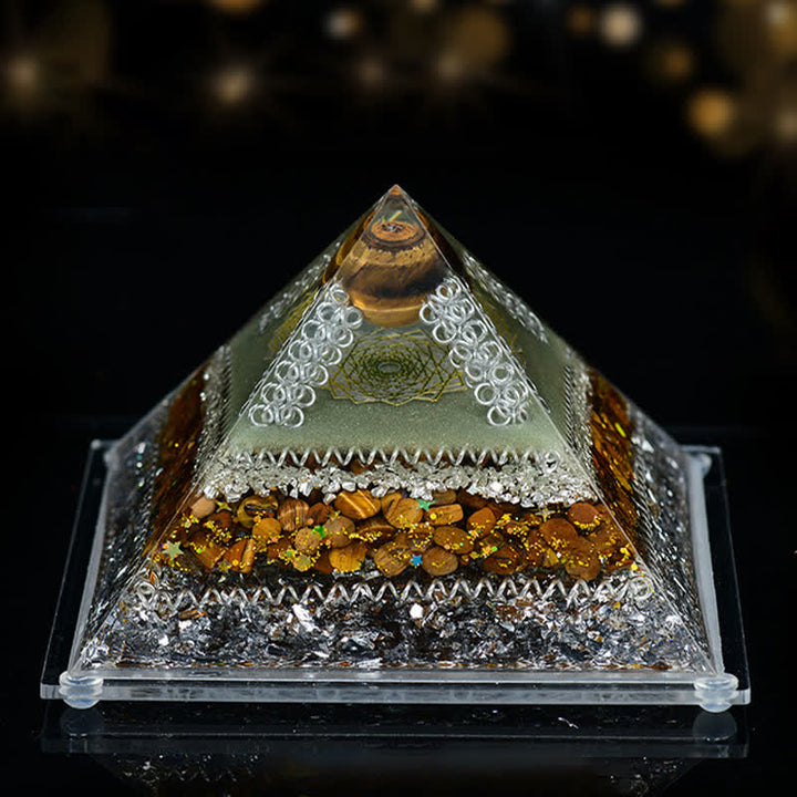 Pirámide de orgón de piedra natural de 8 x 12 cm de Olivenorma