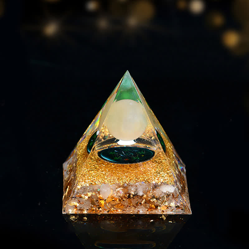 Pirámide orgónica de cinco elementos de piedra natural Olivenorma