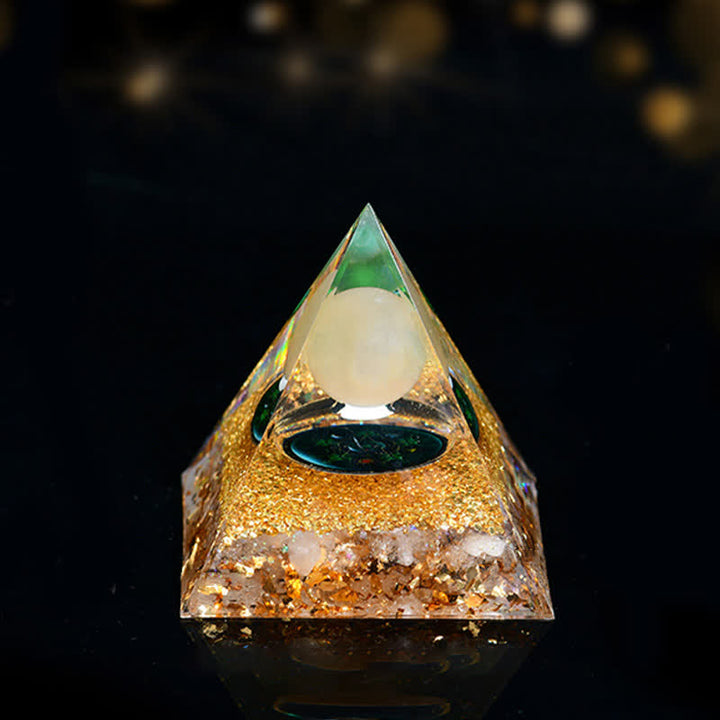 Pirámide orgónica de cinco elementos de piedra natural Olivenorma