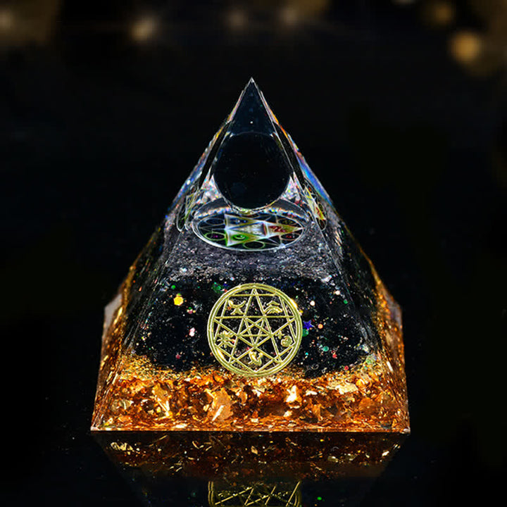 Pirámide orgónica de cinco elementos de piedra natural Olivenorma