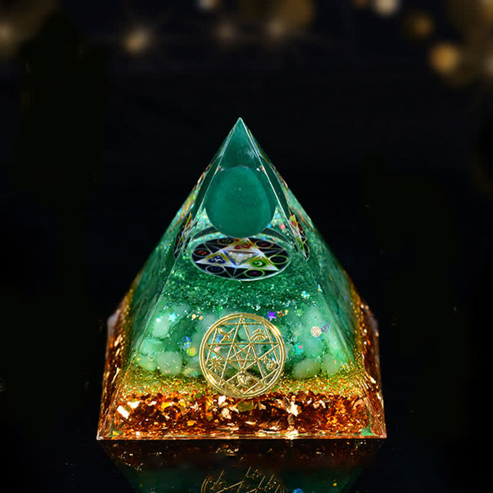 Pirámide orgónica de cinco elementos de piedra natural Olivenorma