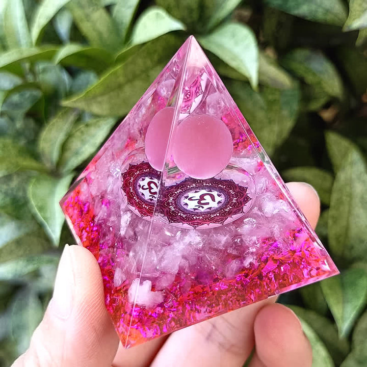 Pirámide de orgón de piedra de ojo de gato rosa de 5 m de Olivenorma