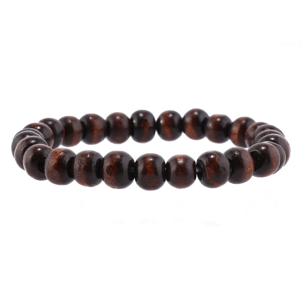 Juego de pulseras de cuero con piedras preciosas de ojo turco multicapa de Olivenorma