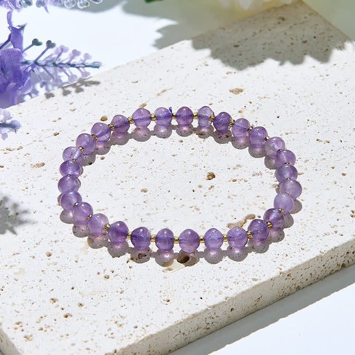 Pulsera de mujer con cuentas de amatista natural de Olivenorma