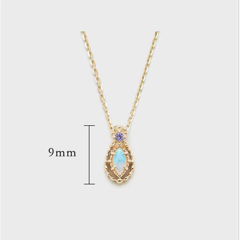 Conjunto de collar, anillo y pendientes con ópalo de Olivenorma Conjunto de joyas con piedras preciosas