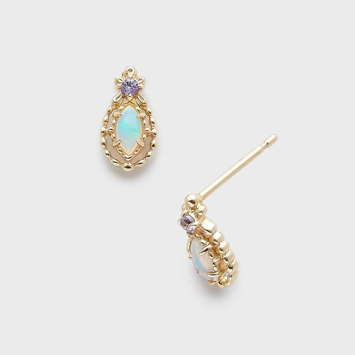 Conjunto de collar, anillo y pendientes con ópalo de Olivenorma Conjunto de joyas con piedras preciosas