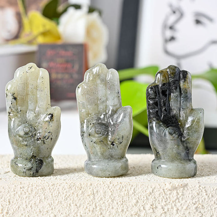 Adorno de piedra preciosa natural con forma de mano de Buda de Olivenorma