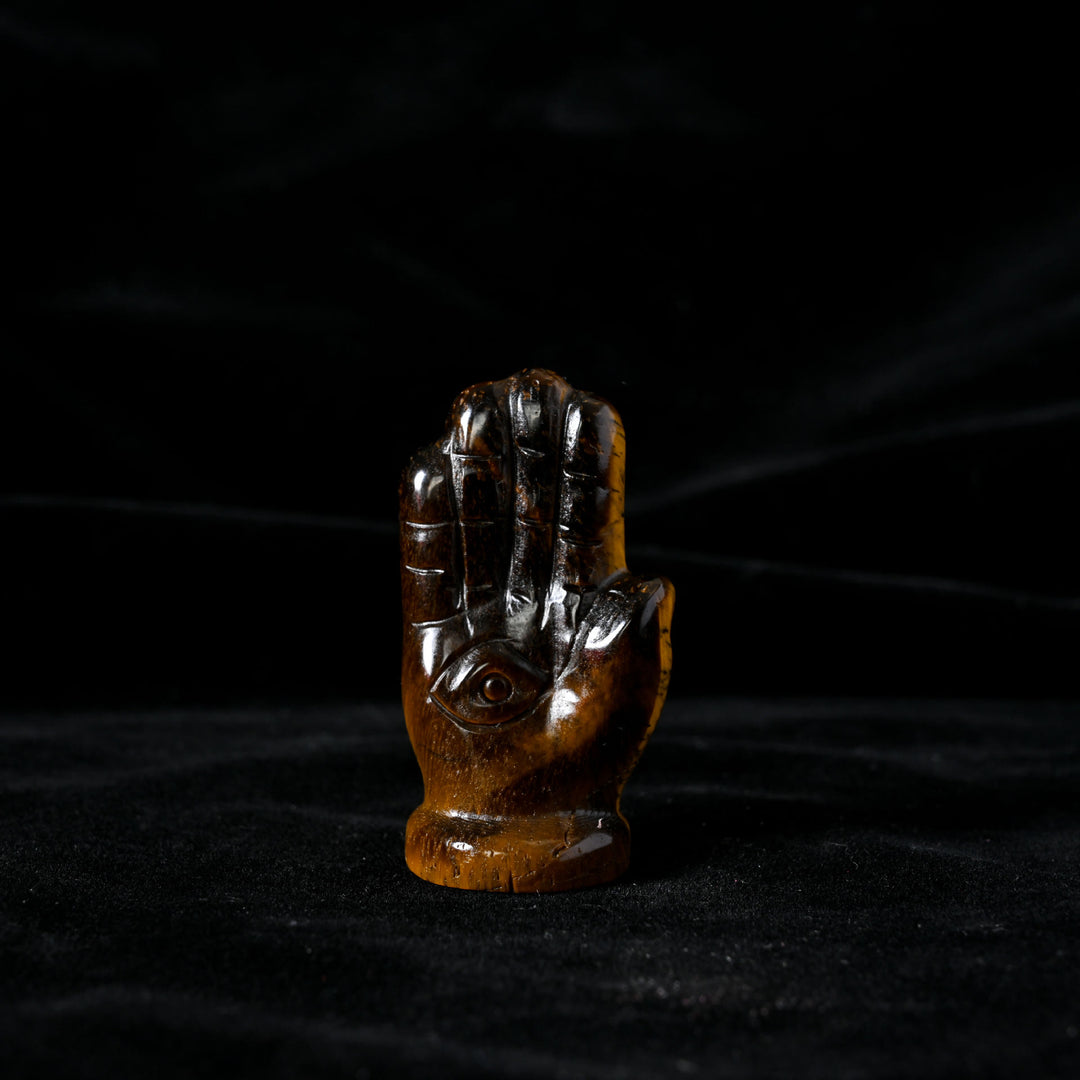 Adorno de piedra preciosa natural con forma de mano de Buda de Olivenorma