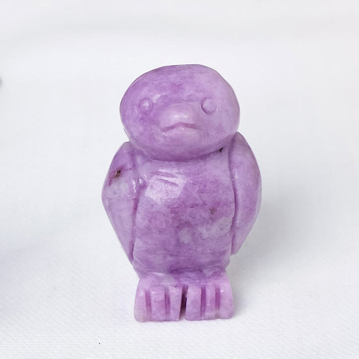 Adorno decorativo de pingüino de piedra cruda grabada de Olivenorma