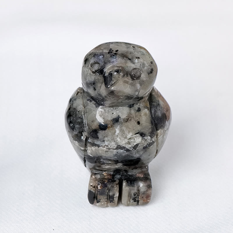 Adorno decorativo de pingüino de piedra cruda grabada de Olivenorma