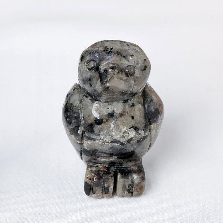 Adorno decorativo de pingüino de piedra cruda grabada de Olivenorma
