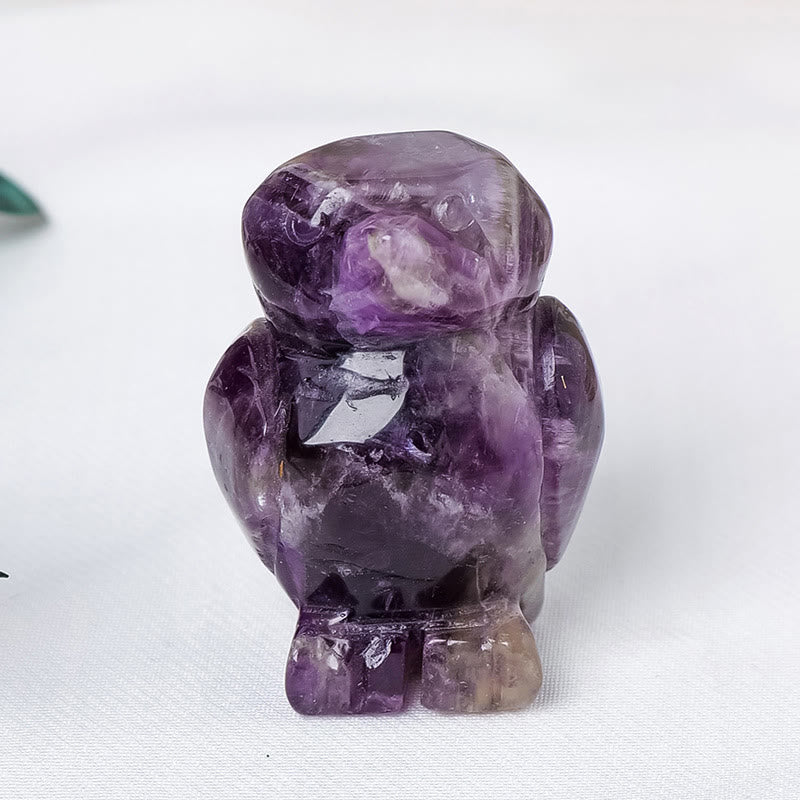 Adorno decorativo de pingüino de piedra cruda grabada de Olivenorma