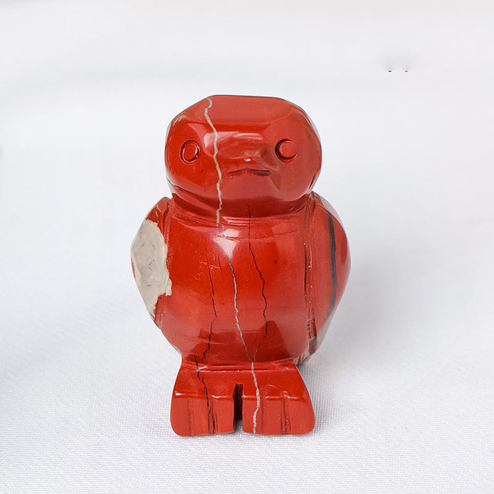 Adorno decorativo de pingüino de piedra cruda grabada de Olivenorma