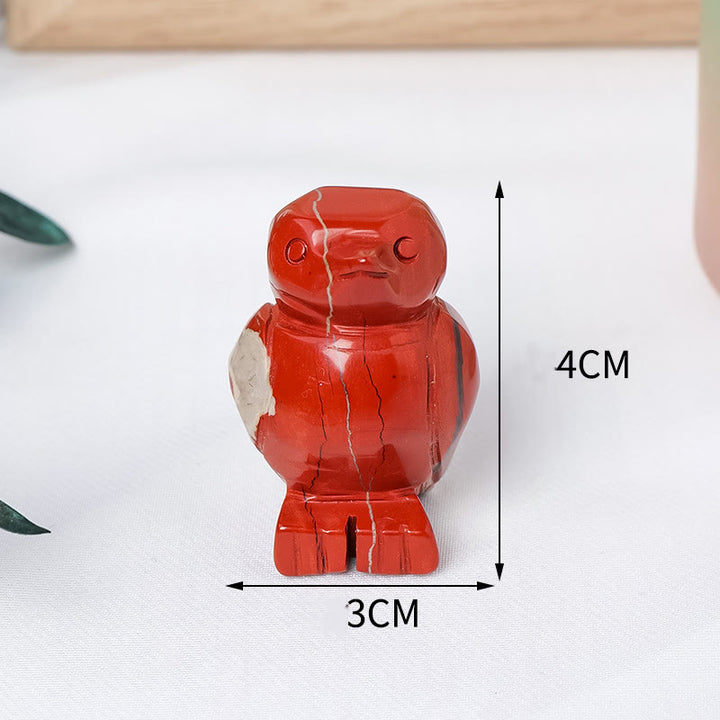 Adorno decorativo de pingüino de piedra cruda grabada de Olivenorma