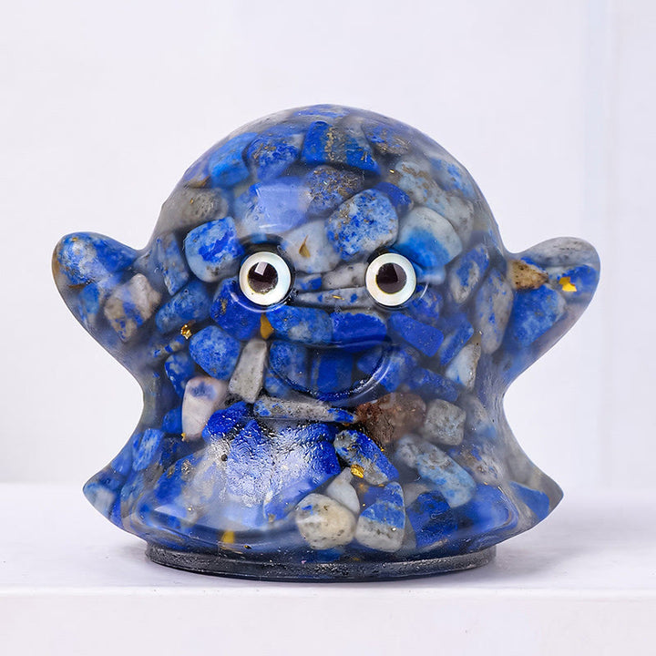 Adorno de gema natural fantasma de Olivenorma, decoración de piedra genuina