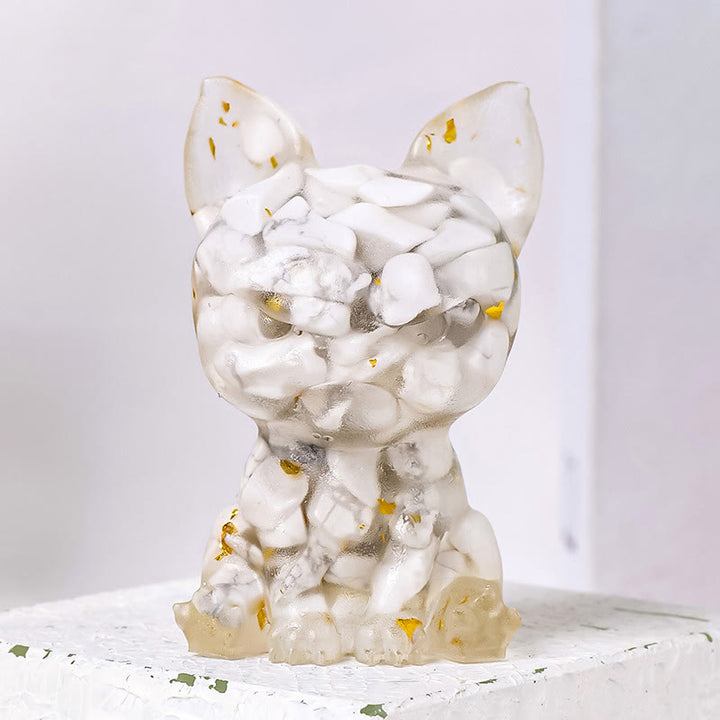 Adorno para perro de meditación de Olivenorma, decoración con piedras preciosas naturales