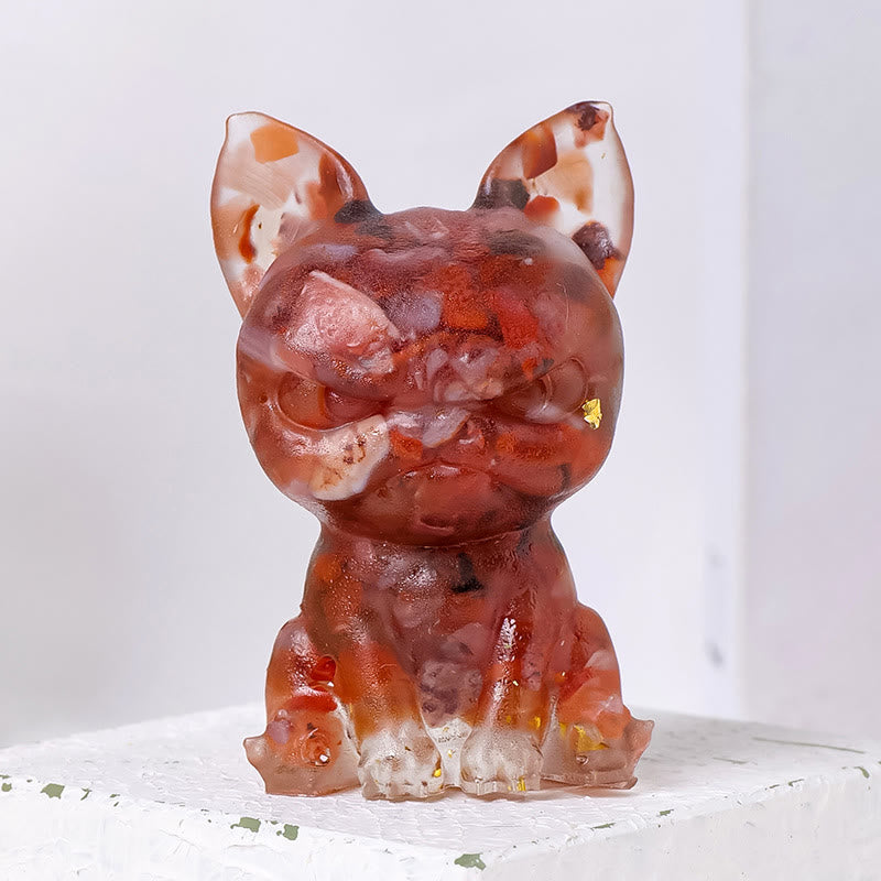 Adorno para perro de meditación de Olivenorma, decoración con piedras preciosas naturales