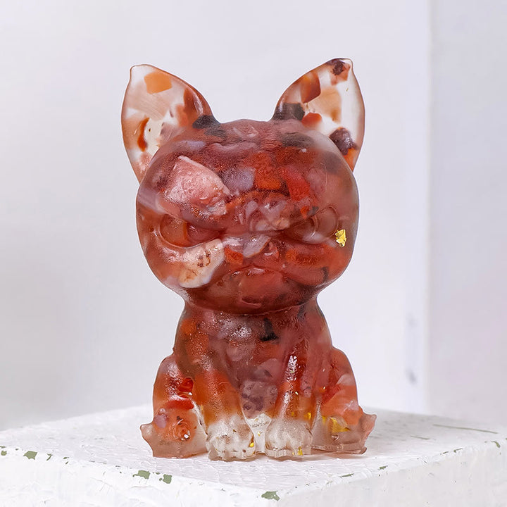 Adorno para perro de meditación de Olivenorma, decoración con piedras preciosas naturales