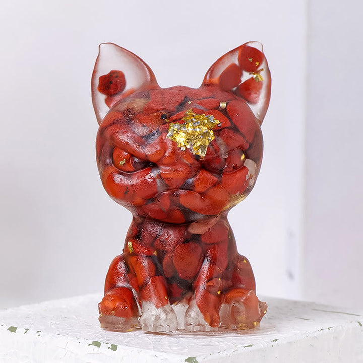 Adorno para perro de meditación de Olivenorma, decoración con piedras preciosas naturales