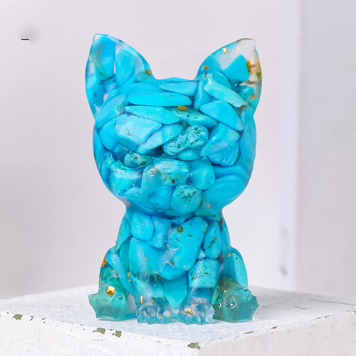 Adorno para perro de meditación de Olivenorma, decoración con piedras preciosas naturales
