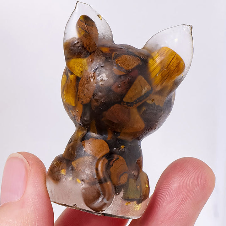 Adorno para perro de meditación de Olivenorma, decoración con piedras preciosas naturales