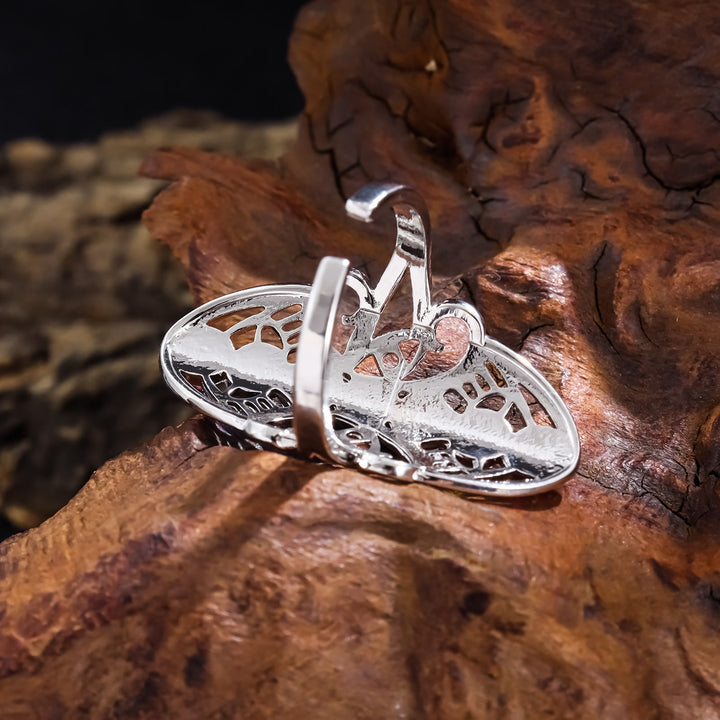 Anillo ajustable hueco de cristal de 7 chakras de Olivenorma
