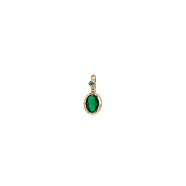 Collar con colgante de piedra natal de Olivenorma y gemas de cristal natural