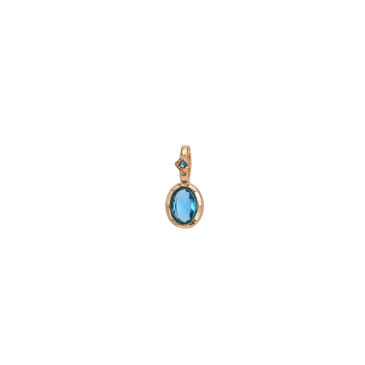 Collar con colgante de piedra natal de Olivenorma y gemas de cristal natural