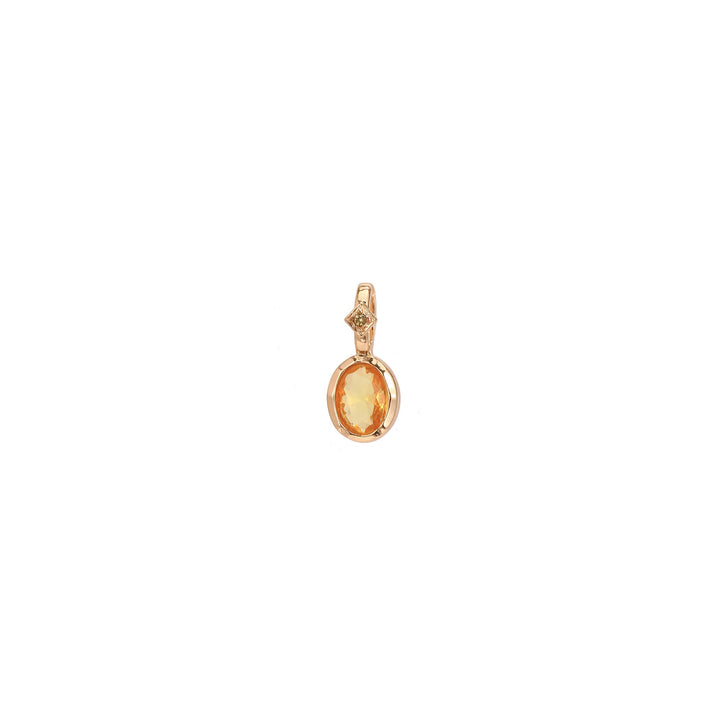 Collar con colgante de piedra natal de Olivenorma y gemas de cristal natural