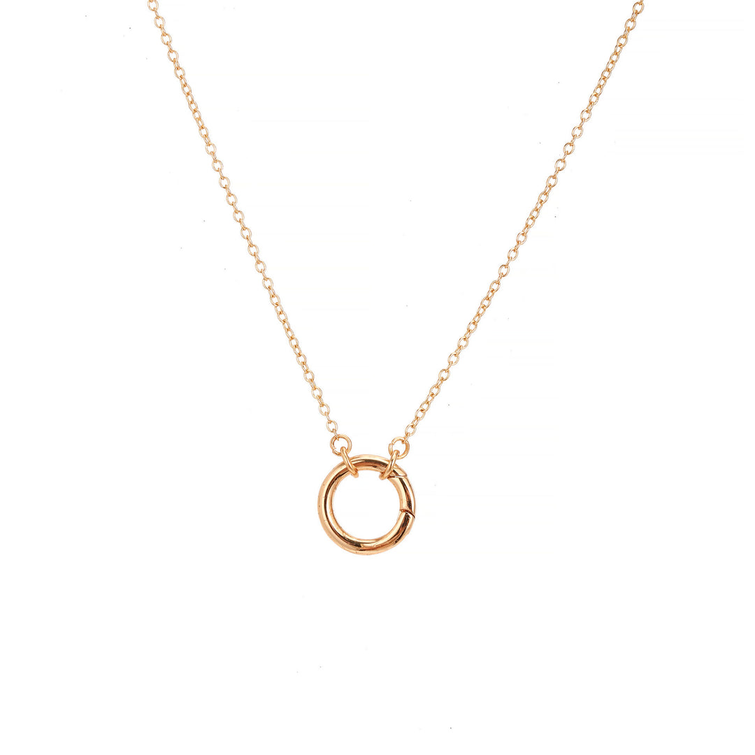 Collar con colgante de piedra natal de Olivenorma y gemas de cristal natural