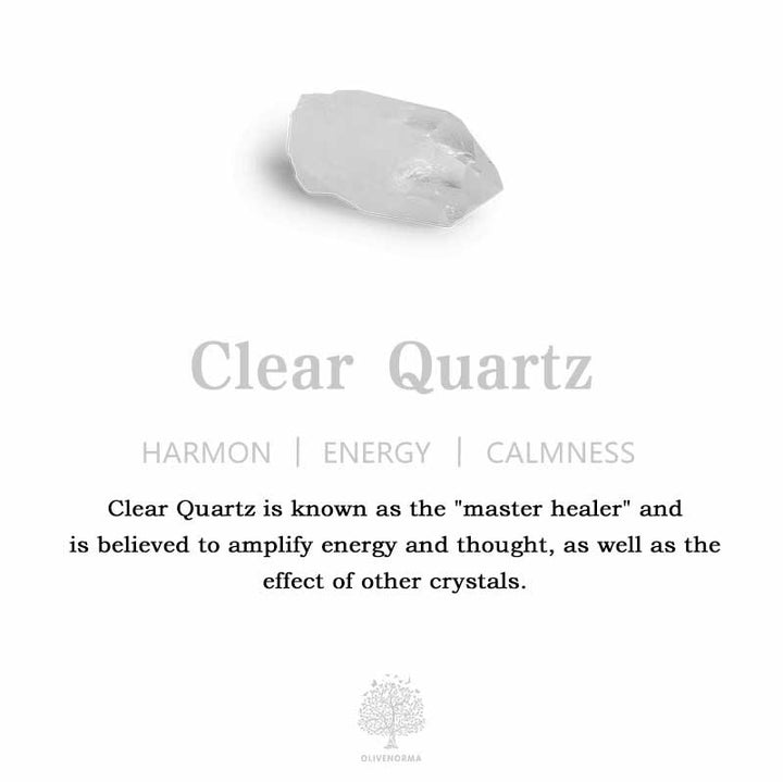 Botella de deseos de cristal de grava con piedras preciosas naturales de Olivenorma