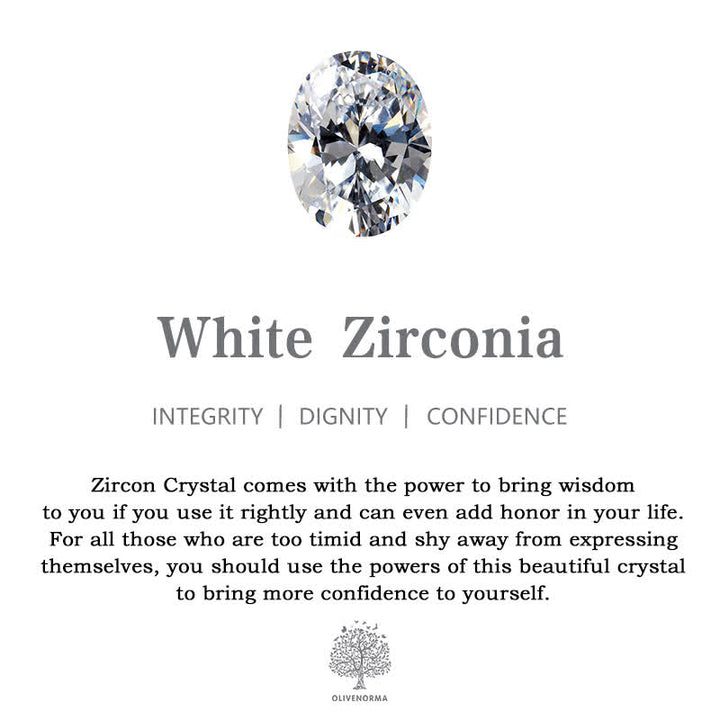 Anillo con moldura de corona de circonita blanca y ópalo de Olivenorma