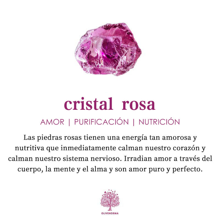 Collar de curación espiritual con rosa de piedra natural de Olivenorma 