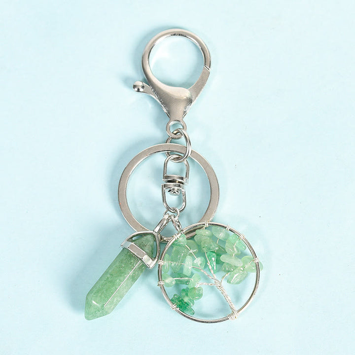 Árbol de la vida de Olivenorma con llavero curativo con gemas prismáticas