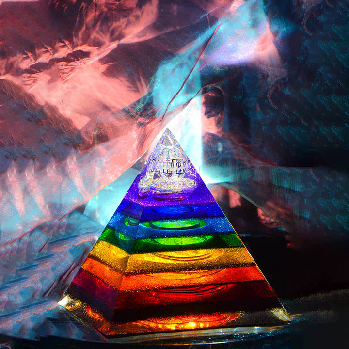 Torre de energía de los 7 chakras de Olivenorma Pirámide orgónica