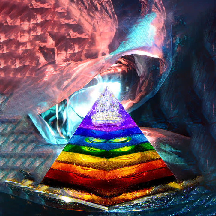 Torre de energía de los 7 chakras de Olivenorma Pirámide orgónica