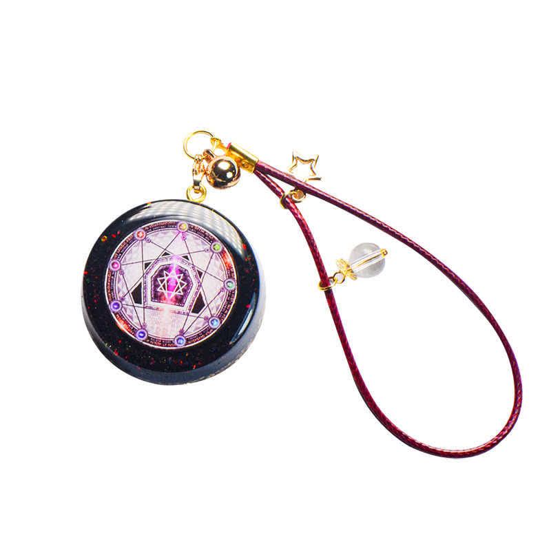 Collar de orgón energético de cuarzo rubí y granate Olivenorma