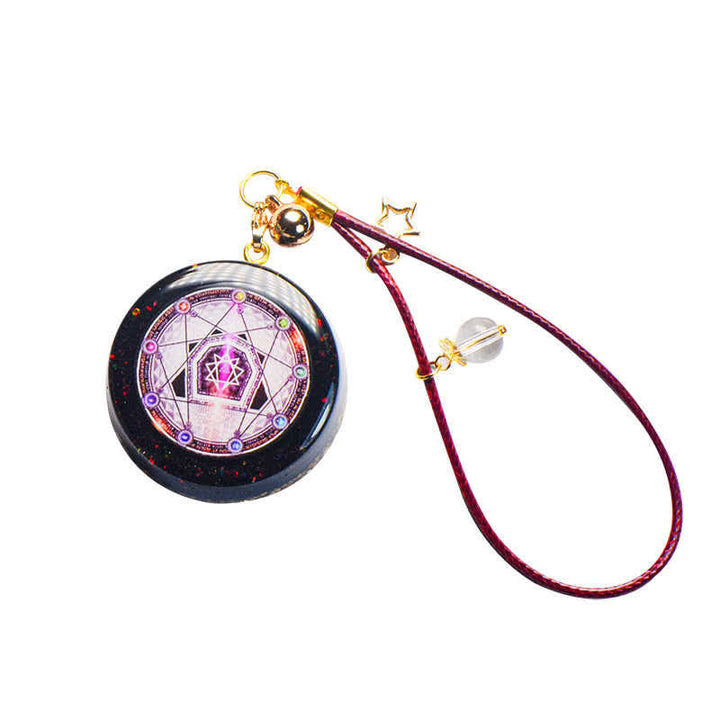 Collar de orgón energético de cuarzo rubí y granate Olivenorma