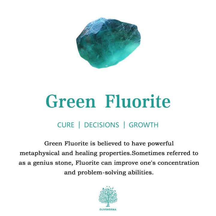 Pulsera de flores trenzadas con cristales de peridoto y fluorita verde de Olivenorma