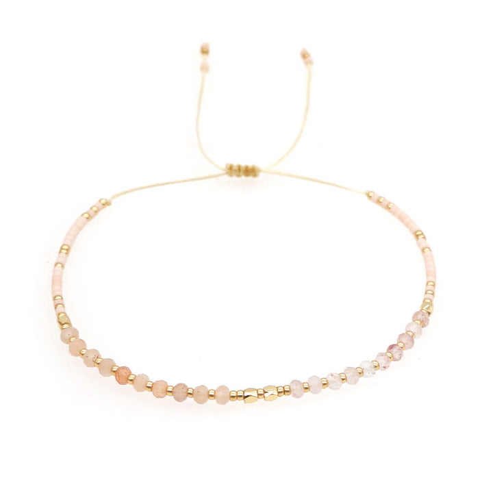 Pulsera con cordón de cuentas de piedra natural Olivenorma 
