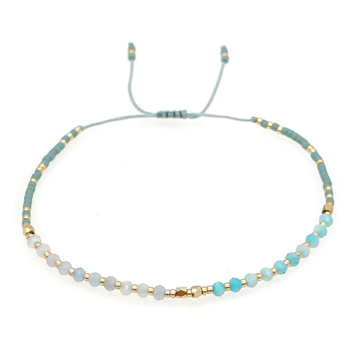 Pulsera con cordón de cuentas de piedra natural Olivenorma 