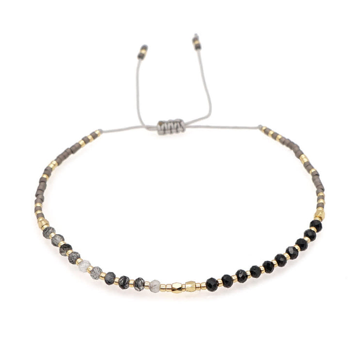 Pulsera con cordón de cuentas de piedra natural Olivenorma 